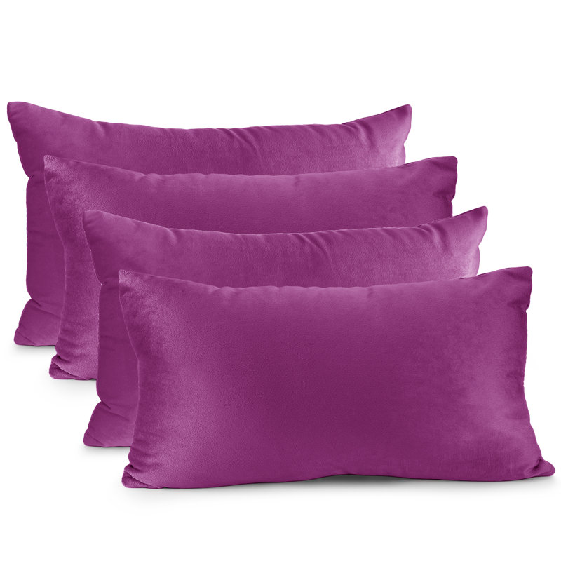 Housse de coussin en velours , Mauve orchidée, 12"H x 20"W