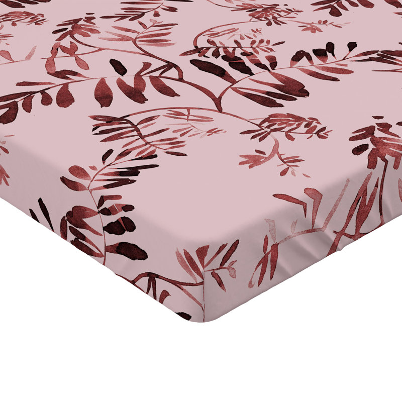 Drap-housse à motif floral Ambesonne, Drap-housse simple TG, Rose, marron pâle / floral