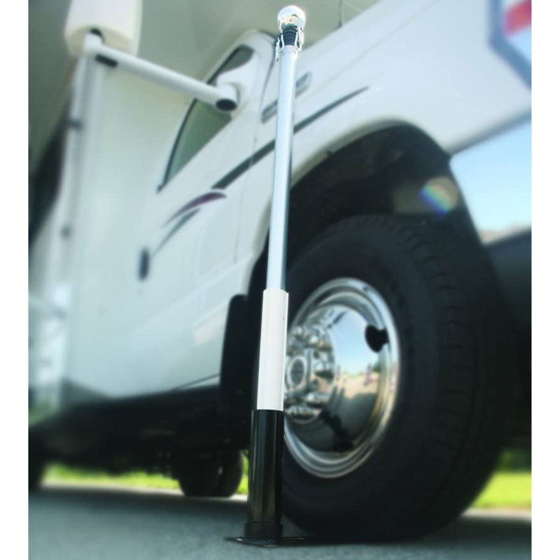 Steel Adjustable Telescoping Flagpole With Flag Included