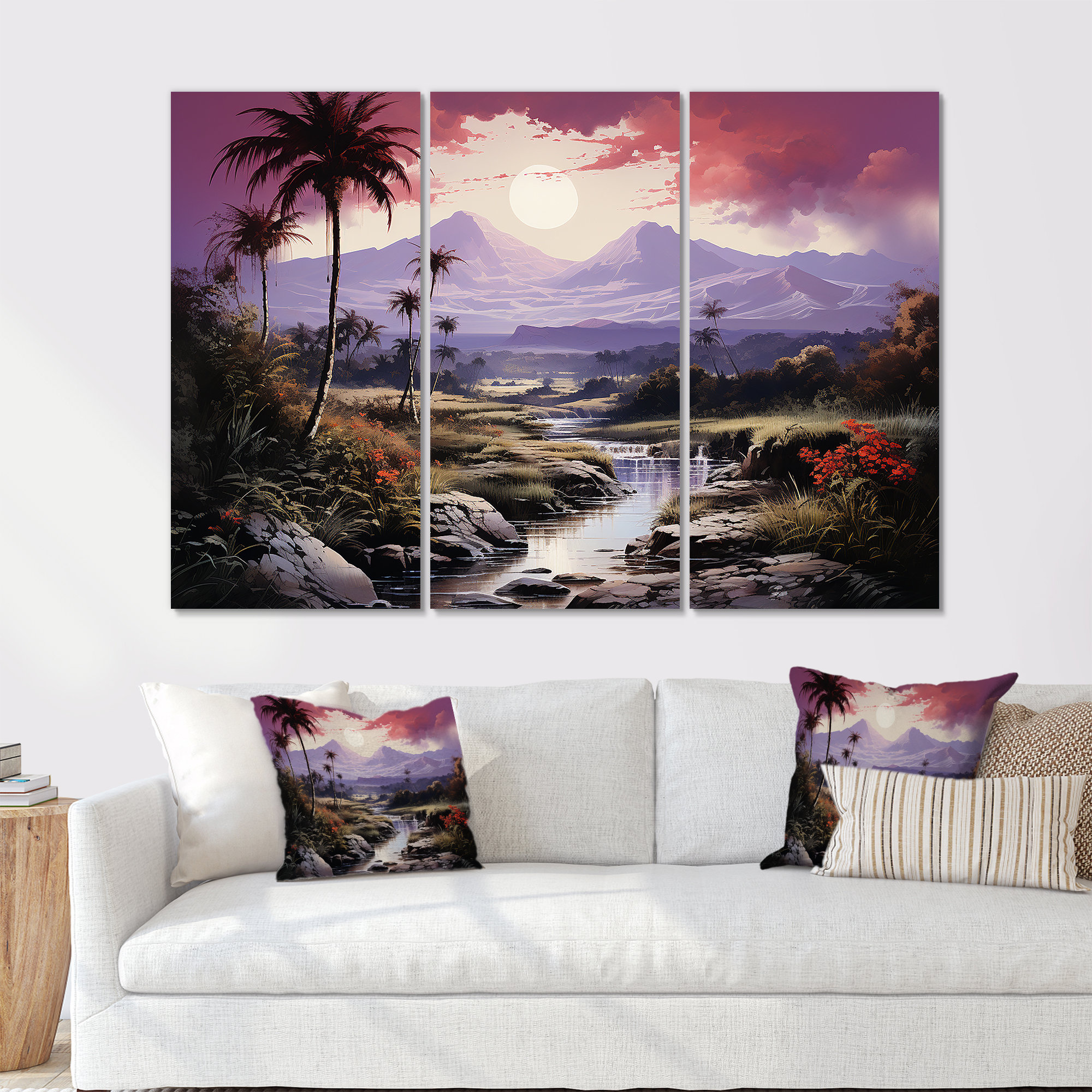 Abstract Palm Tree Hawaiian Print Blanket