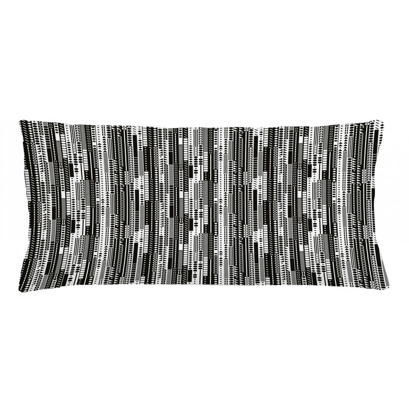 Housse de coussin d'intérieur / extérieur géométrique, 16 po x 36 po