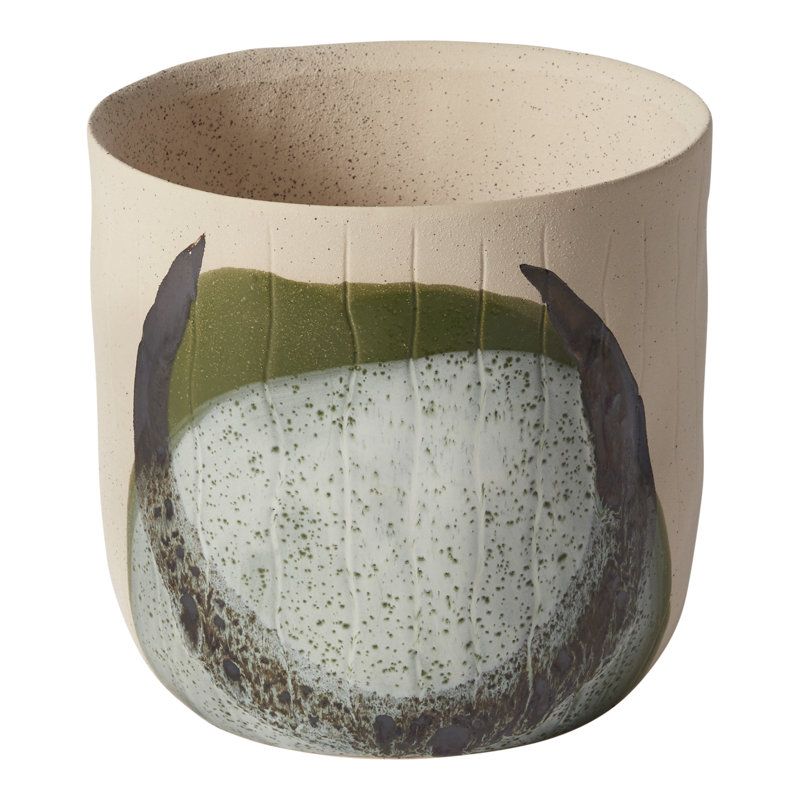 Ramage Ceramic Planter, 8.25" H x 8.5" W x 9" D