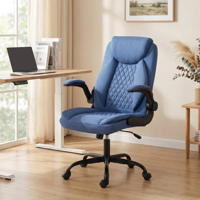 PU Leather Office Desk Chair with Thick Cushion