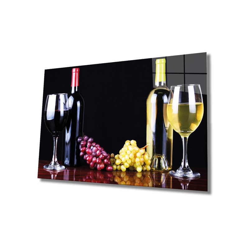 Peinture élégante en verre trempé décoratif, 27,6 po x 43,3 po | 100% verre trempé, épaisseur: 0,16 pouce | Superbe décoration intérieure pour le salon, le bureau ou la galerie | Pièce d'art unique, durable et élégante