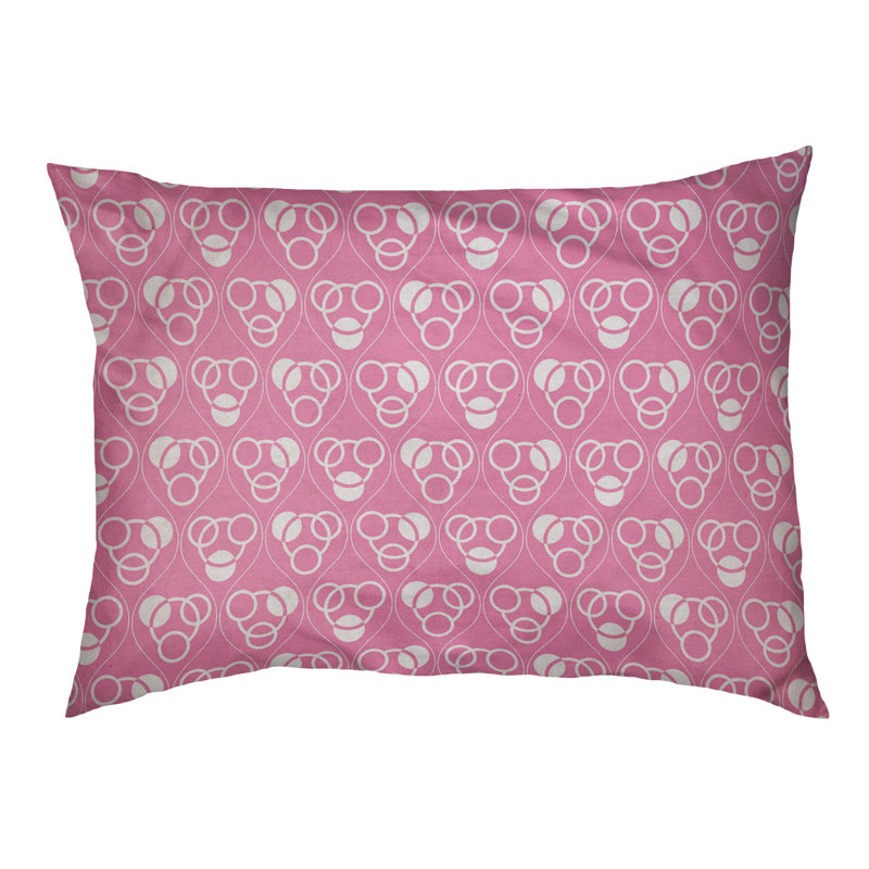 Coussin pour chien Chen, Rose, Grand (l 50 po x P 40 po x H 7 po)