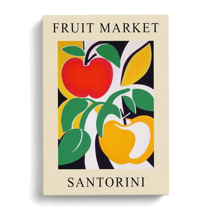 Santorini Fruit Market Exhibition Apple - Wrapped Canvas, 76cm H x 50cm W x 3cm D