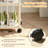 Stuffed Animal Storage House With Wheels, 3 Tier Wooden Toy Organizer For Kids