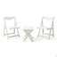 Ensemble de petites tables et chaises pliables Hips avec 2 chaises et table rectangulaire blanc-866364549