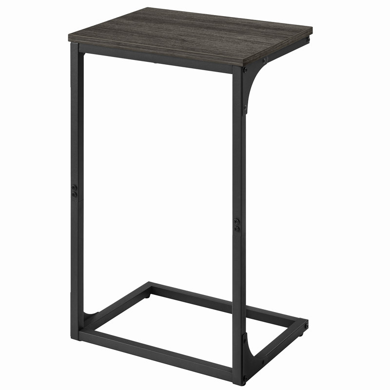Aryell Pedestal End Table, Ebonised Oak, Black