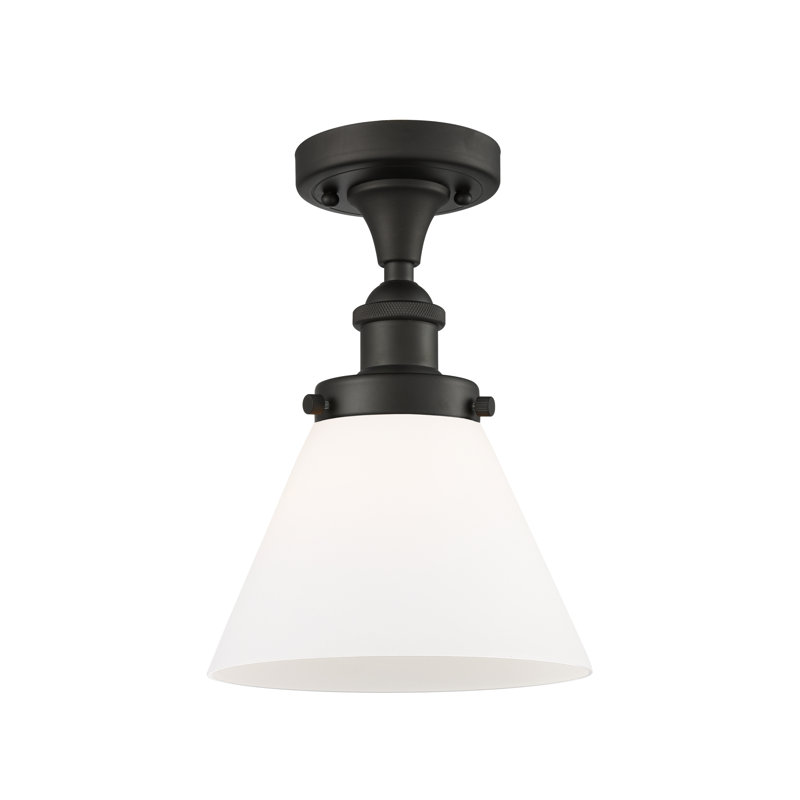 Plafonnier semi-encastré 8 lumières Gwinnett, Blanc mat, Ampoule non incluse, Bronze huilé