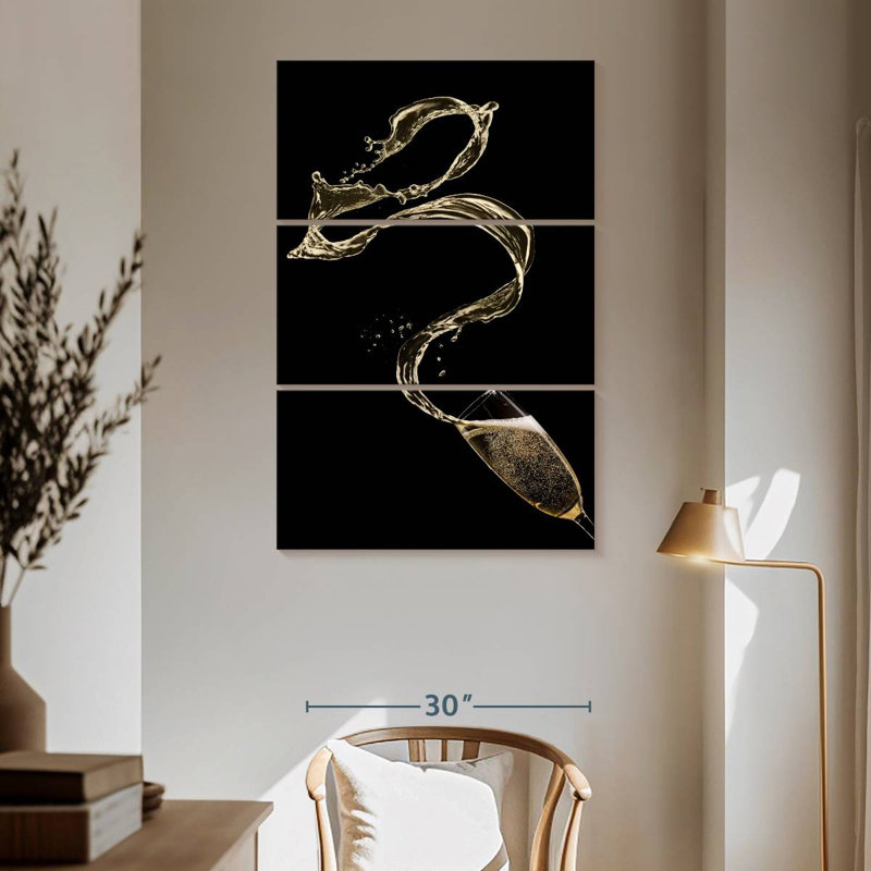Yarlin Champagne Splash, 65" H x 42" W