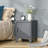 Versatile Industrial Side Table With Lockable Door And Adjustable Shelf For Home Spaces