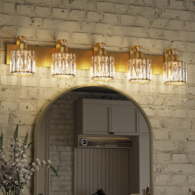 Light Crystal Bathroom Vanity Lights Gold Bathroom Light Fixtures Crystal Vanity Shower Lights