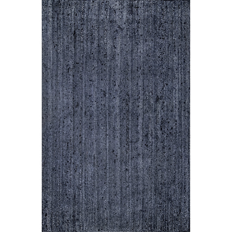 Berowalt Farmhouse Handmade Tufted Jute Navy Rug