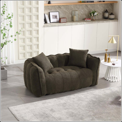 Fauteuil à billes doux avec noyau en mousse haute résilience pour deux, parfait pour la détente et le divertissement