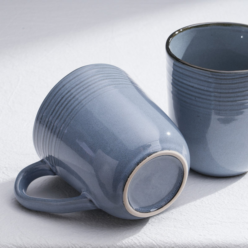 Grande tasse à café en grès 14 oz Evansburg - Service pour 4, Île Seymour Nord, Galapagos