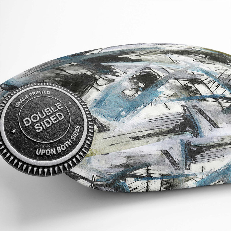 Abstract Square Throw Cushion, 55 x 55 cm