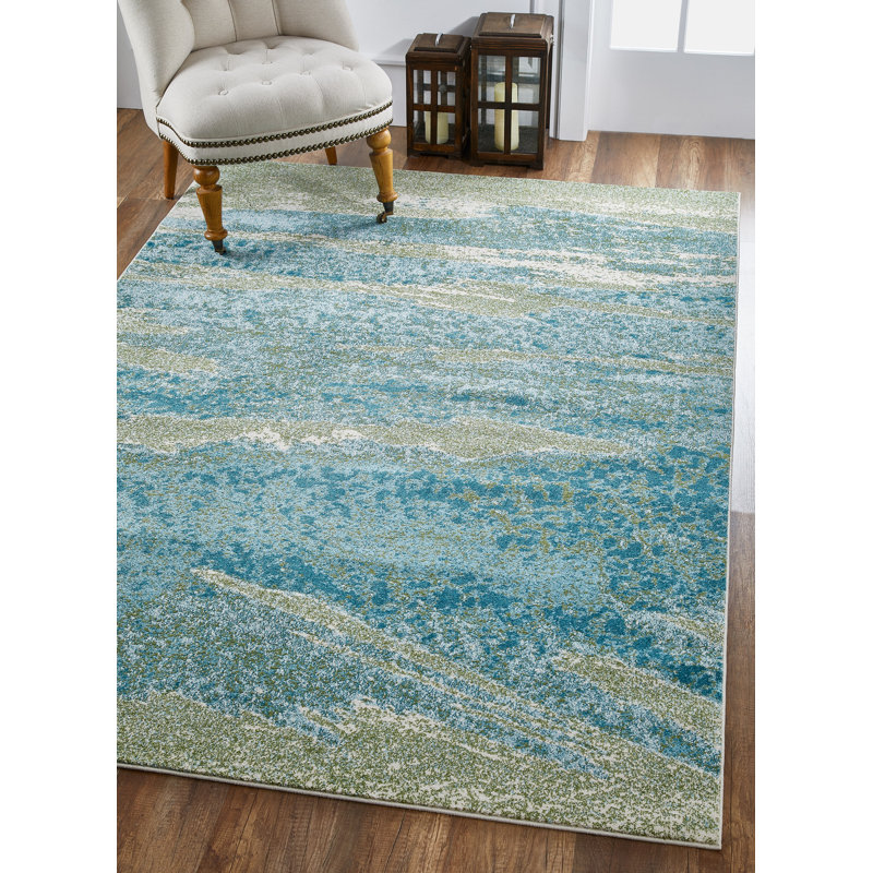 Tapis Kohrs, Rectangle 3 pi 3 po x 4 pi 11 po, Océan