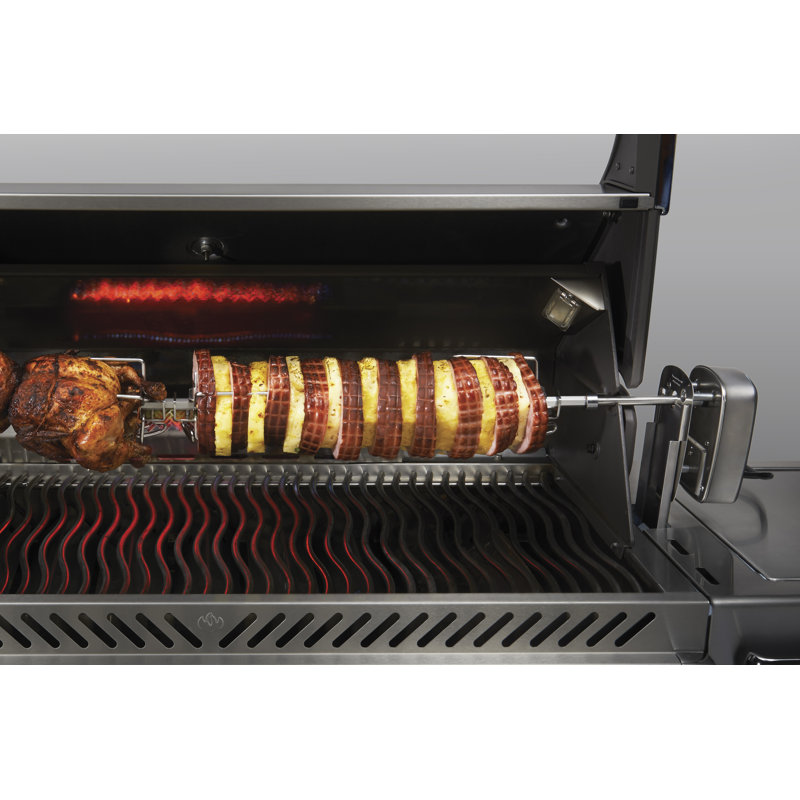 Commercial Grade Stainless Steel Rotisserie Kit for Large Grills