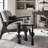 Modern Black Round End Table, Solid Rubberwood Sculptural Side Table 20"D×18"H