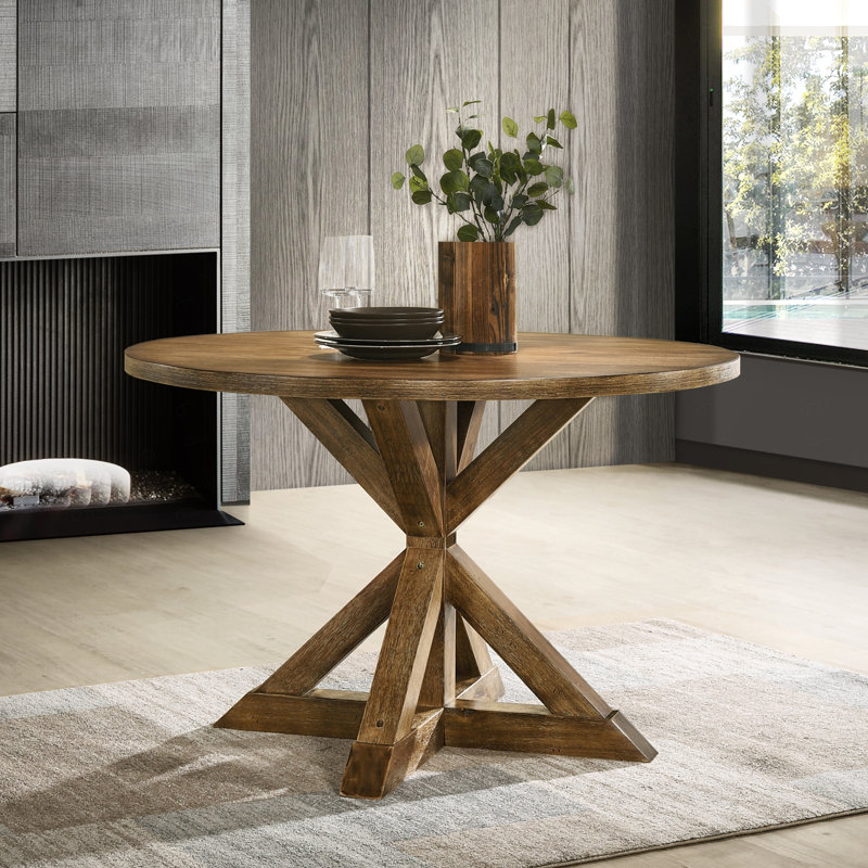 Table de salle à manger Windvale, H 36 po x l 47,2 po x P 47,2 po, Brun