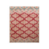 Distressed Homage Hand Knotted Wool Geometric Area Rug
