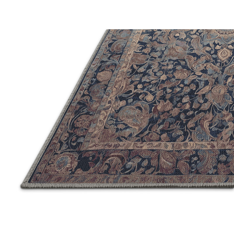 Tapis gris lavable à la machine, Rectangle 8 pi x 10 pi