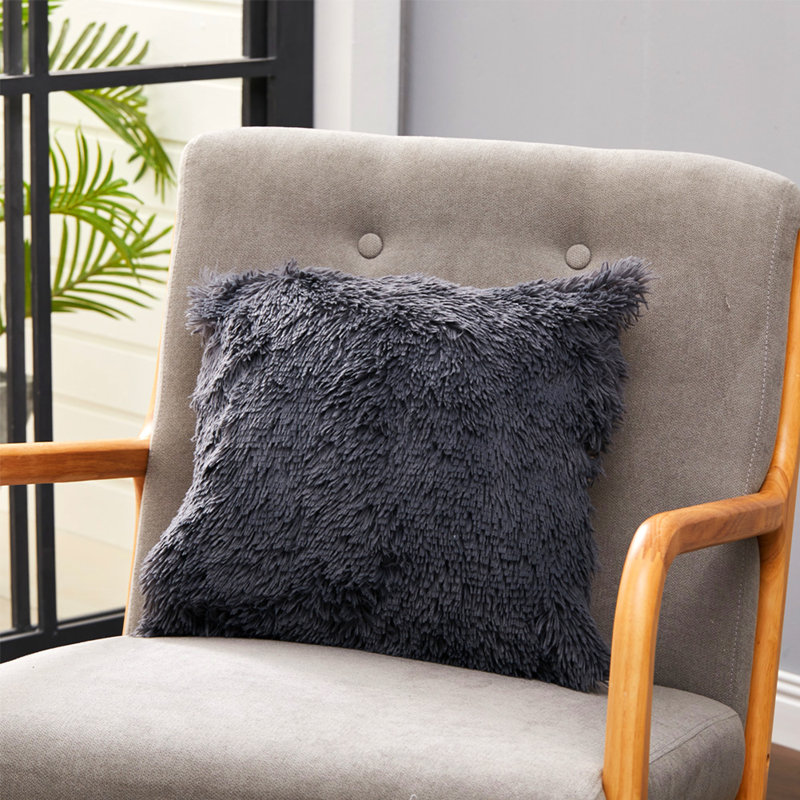 Arvizu Square Cushion Cover, Grey