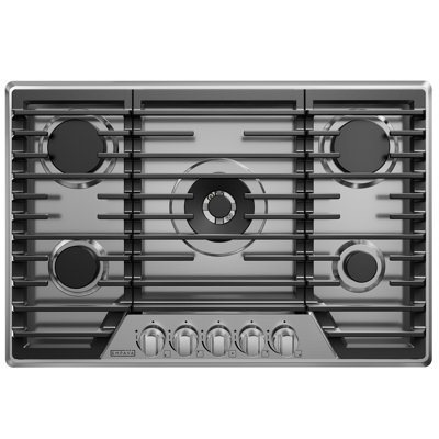 "30 In. 5 Burners Recessed Natural Gas Cooktop In Stainless Steel With Lp Convertible - 18k Btu Kitchen Stove"