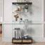 Vitrine moderne en verre avec grands tiroirs-228571910