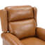 Fauteuil inclinable à oreilles avec garniture cloutée en cuir fleur 33,1 po d'épaisseur-133083805