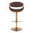 Arabelle Adjustable Faux Leather Bar Stool with Rounded T Footrest (Set of 2)-125600963-125600964