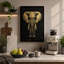 Golden Elephant Minimalist - Wrapped Canvas-1578604632-1578604630