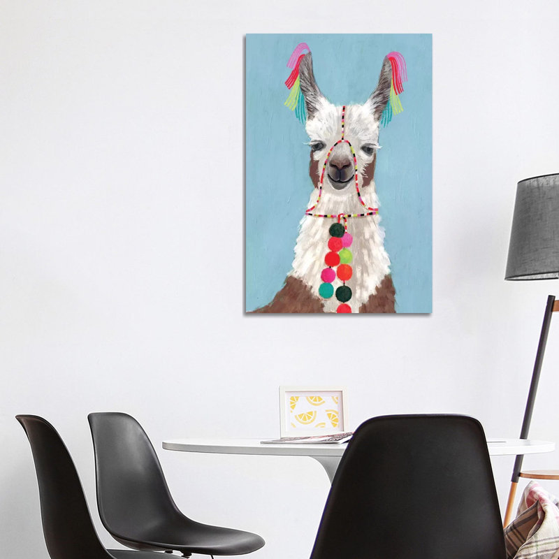 Adorned Llama I by Victoria Borges - Wrapped Canvas Painting, 101.6 cm H x 66.04 cm W x 1.91 cm D