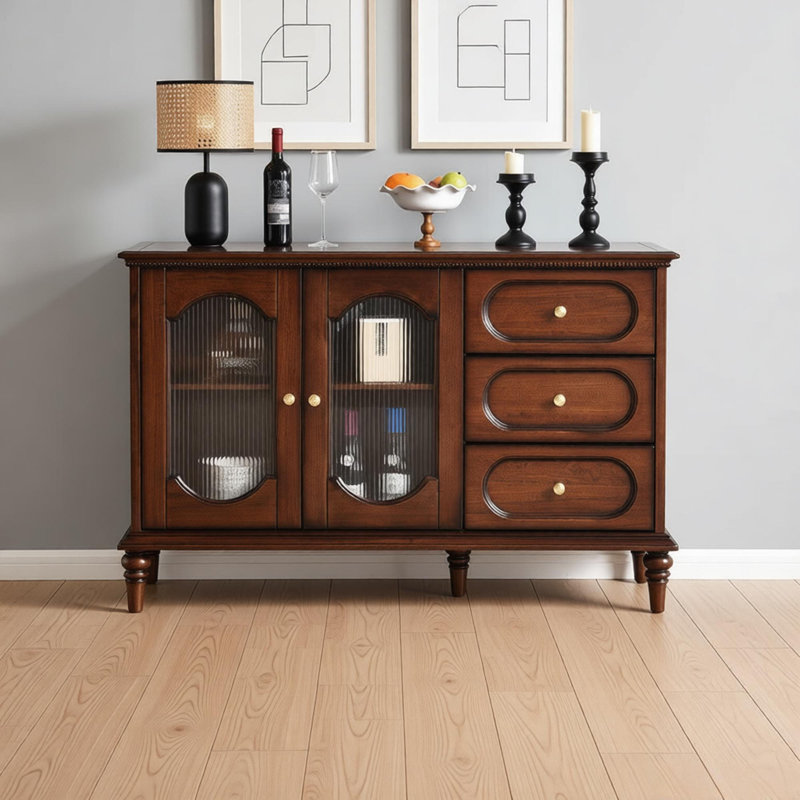Buffet rétro en bois massif de style américain