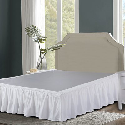 Fresh Ideas Ruffled Wrap Around Bed Skirt In White