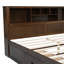 King Size Bed With Multi Headboard And , Antique Wood - , No Box Spring Required, Drawer Accommodation Platform Charging Drawers, Construction, Wood,-1793124803