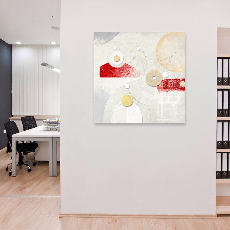 Galaxy N° 4 - Red - Wrapped Canvas Art Prints, 70cm H x 70cm W x 4cm D