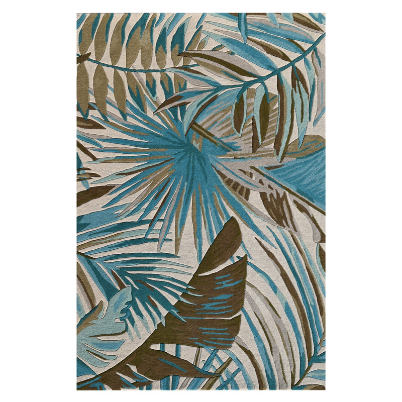 Amedeu Hand Tufted Wool Indoor Rug, Rectangle 5' x 8'