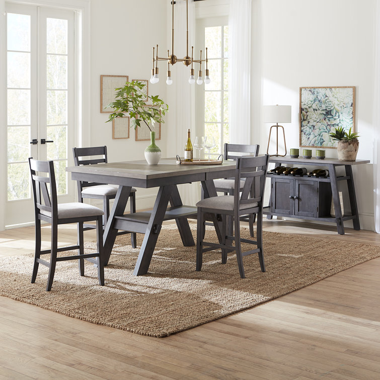 Aljona Counter Height Dining Set w/ Butterfly Leaf