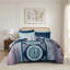 Polyester Geometric Coverlet Set