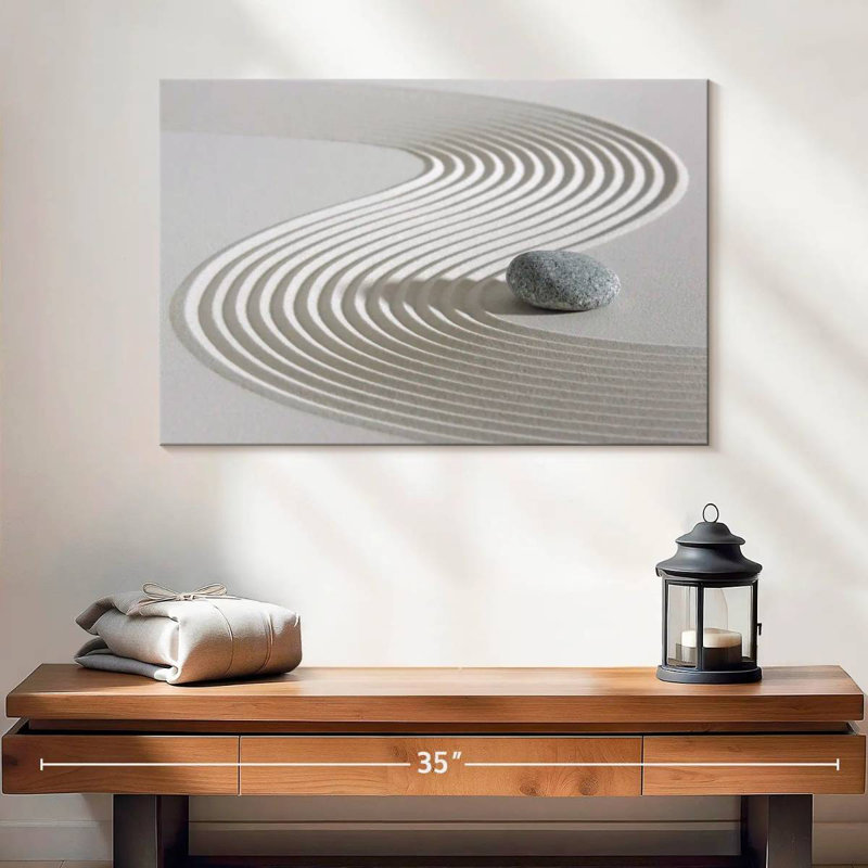 Kerrick Zen Stone On Sand, 8" H x 12" W