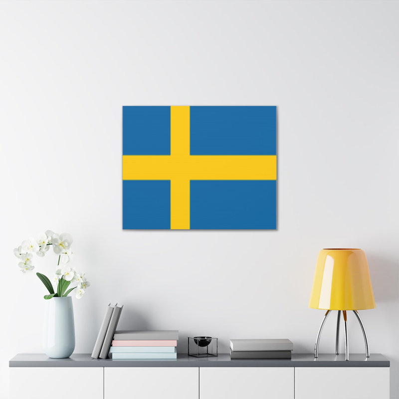 " Sweden Country Flag ", 12" H x 16" W
