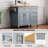 52'' Kitchen Island with Drop Leaf, Embossed Texture Kitchen Island on Wheels with Spice Rack, Towel Rack, 2 Doors and 5 Drawers, Kitchen Storage Cart with Adjustable Shelf for Kitchen-1975744660