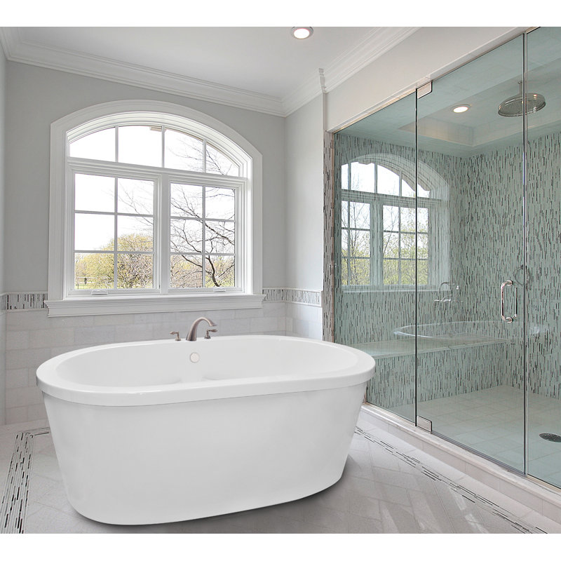 Rosabella 59.5'' x 36'' Soaking Acrylic Bathtub