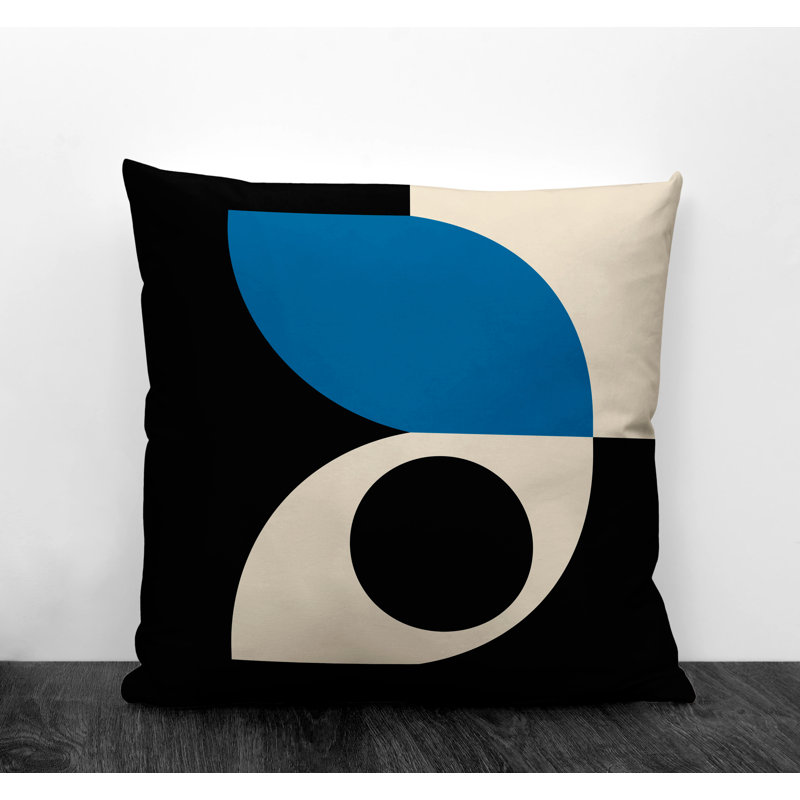 Coussin décoratif intérieur / extérieur en polyester filé Josi, 19 po x 19 po, Turquoise