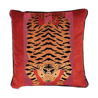 Schumacher x Johnson Hartig Jokhang Tiger Velvet Pillow