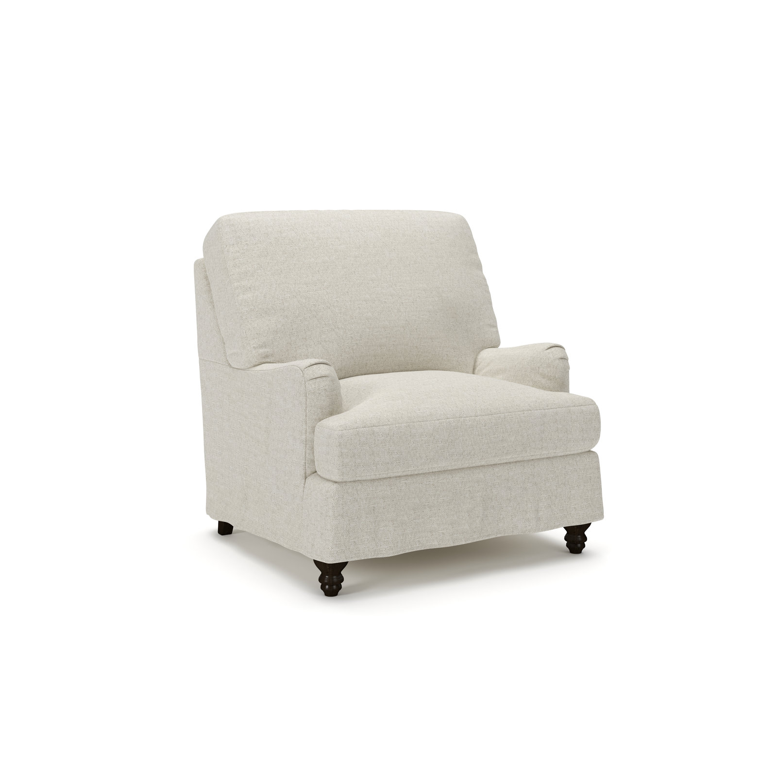 Walters Upholstered Armchair, Macarena Light Gray Canvas