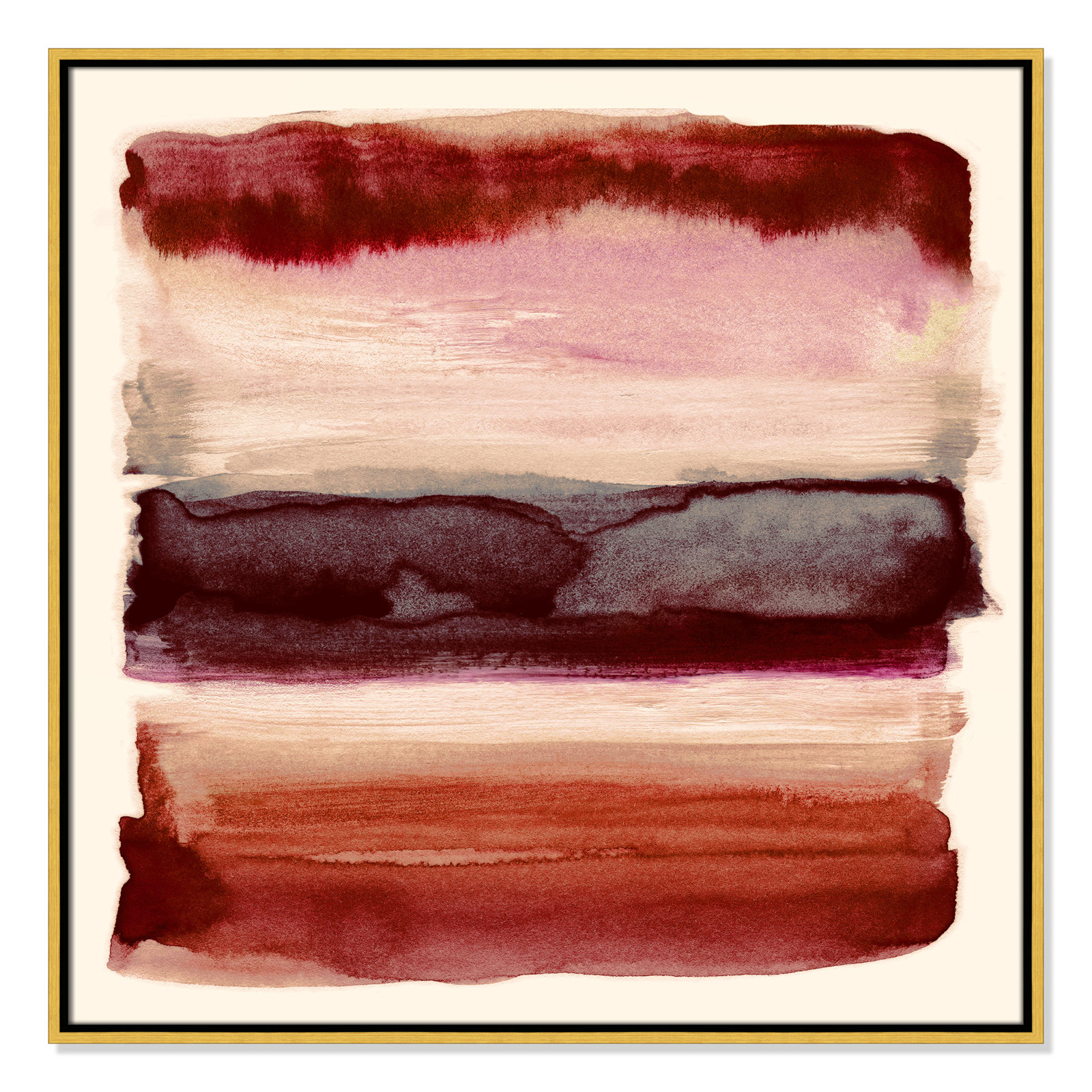 Burgundy Sky II Print by Nan, 31.5" H x 31.5" W, Gold