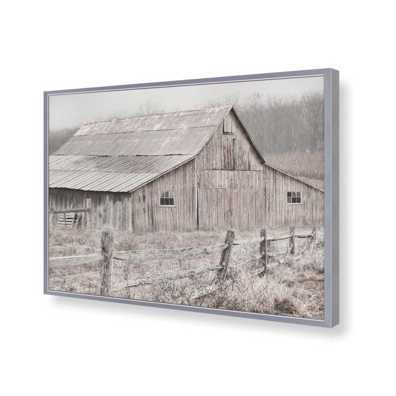 «Weathered Grace heureusement» par Lori Deiter, reproduction d'art, L 48 x H 36, Argent, Impression encadrée